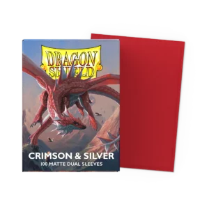 Dragon Shield Dual Crimson & Silver Matte